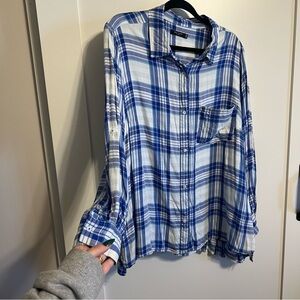 Blue plaid flannel